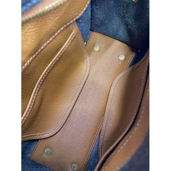 dooney and bourke vintage classic brown black leat - Picture 7 of 8